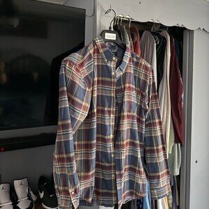 Mens Flannel Button Down Shirt